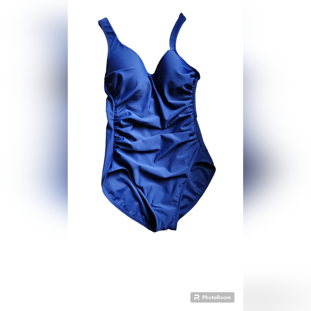TALBOTS navy blue one-piece swim suit. Size 10